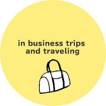 in business trips and traveling
								